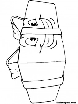 Christmas  Presents with happy face coloring pages