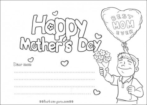 Printable happy mothers day cards from your little boy