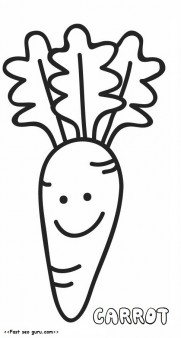 Printable preschool carrot coloring pages