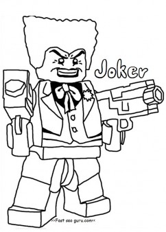 Printable lego batman joker coloring pages for boy