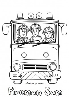 Printable fireman sam and penny morris coloring pages