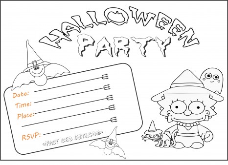 Free kids halloween party invitations