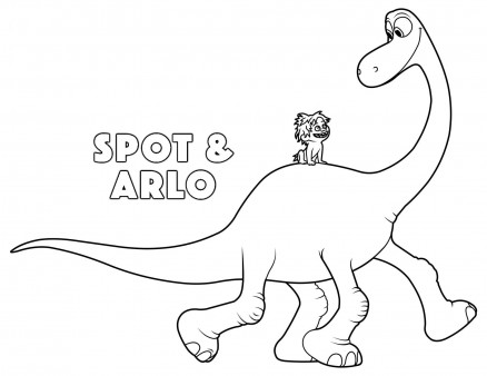 Print out the good dinosaur arlo and spot coloring pages
