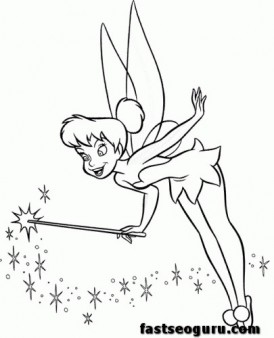 Print out Coloring Pages of Disney Characters tinkerbell