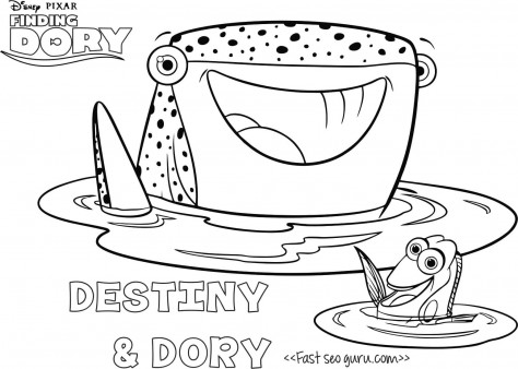 Printables cartoon finding dory destiny coloring page