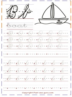 Print out cursive handwriting practice sheets letter B