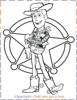 Toy Story 4 Woody Coloring Pages 