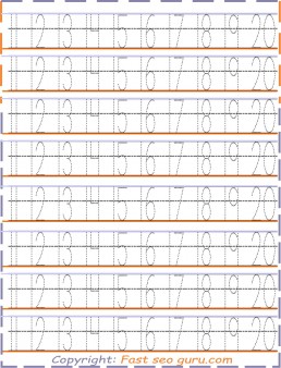 Number tracing 12-20 worksheets for kids