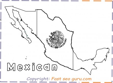mexican map coloring pages for kids