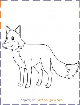 cute fox coloring pages for kids