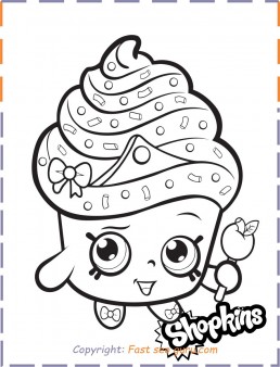 Cupcake Queen shopkin Coloring Page To Print