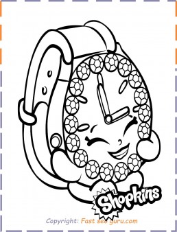 Shopkins Diamond Watch Coloring Pages