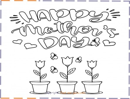 coloring pages happy mothers day for kids print out