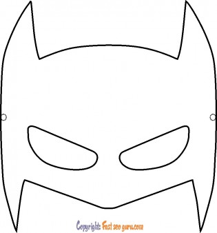 Batman mask coloring pages to print