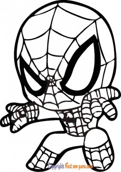 spiderman colouring picture to print