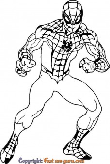spiderman superhero coloring in pages