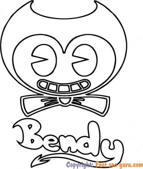 cute coloring pages bendy head