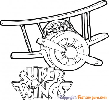 coloring pages super wings grand albert