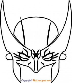 marvel wolverine mask coloring pages