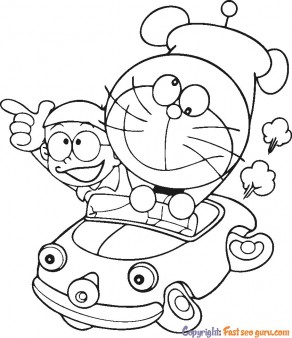 doraemon and nobita colouring pages to printable