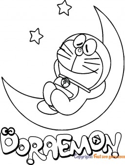 pictures to color doraemon to print