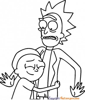 pages to color for free rick and morty printable