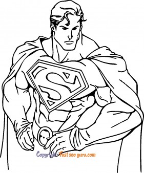 colouring pages of superman free printable