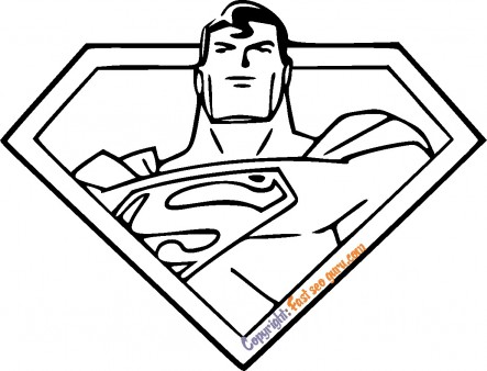 superman picture to color for kids