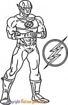 Coloring pages superhero flash to printable