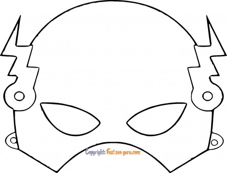 flash mask printable coloring pages