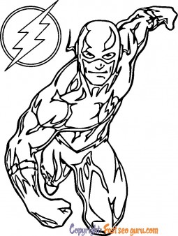 coloring sheet flash to print out