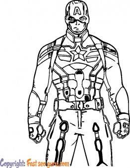 coloring book pages captain america to print