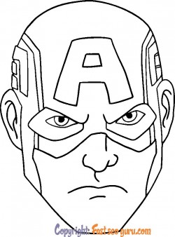 picture to color captain america to print