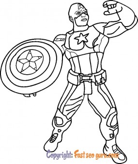 captain america drawing easy coloring pages to print