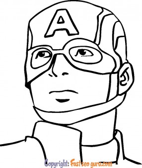 pages to color avenger captain america to printable