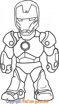 cartoon superhero iron man coloring pages
