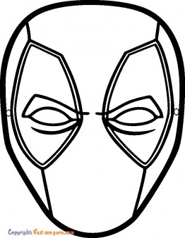 deadpool mask coloring pages to print