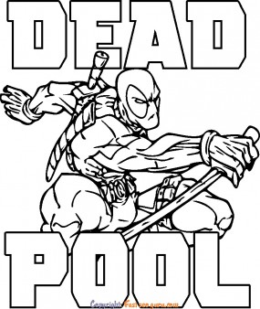 deadpool coloring pages for kids