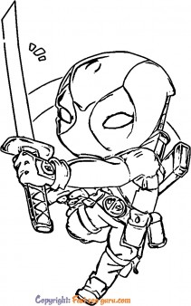free coloring pictures of deadpool