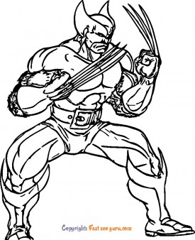 wolverine coloring pictures to print