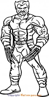 wolverine x-men coloring pages to print