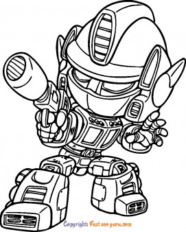 super robot coloring pages to print