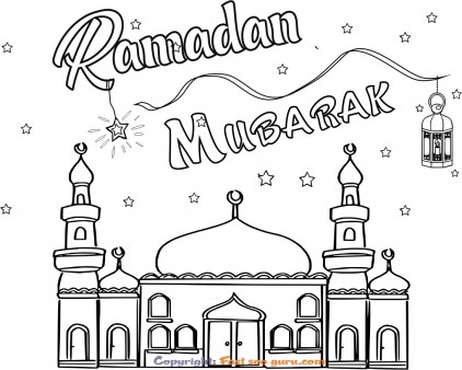 Ramadan Colouring Pages for kids