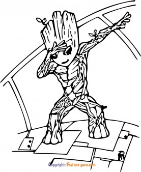 Coloring pages groot marvel