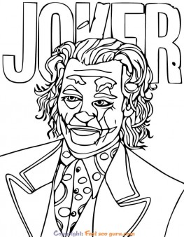 joker colouring pages to print