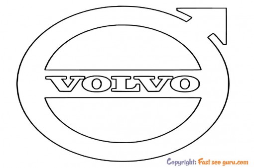 volvo logo coloring pages to print out
