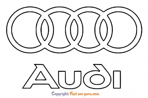 audi car logo coloring pages to print