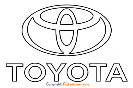 Toyota logo coloring pages