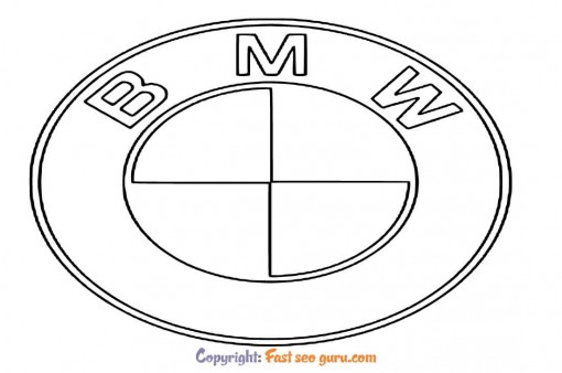 bmw car logo coloring-page to print
