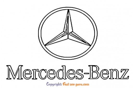 mercedes benz car logo printable for kids